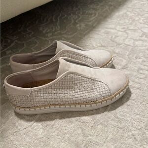 J Slides Women's Woven Cream Loafers